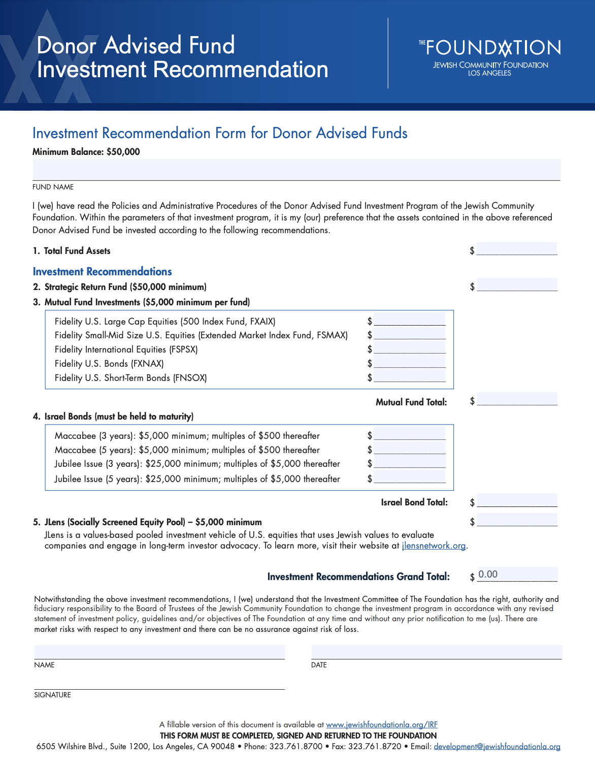 IRF Form 2025